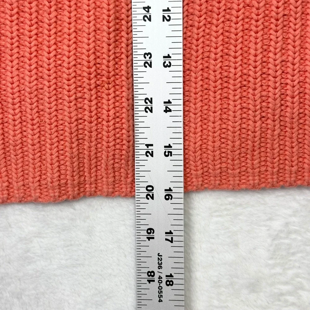Free People Sweater Small Pullover Loose Bell Sleeve V Neck‎ Knit Cropped Coral